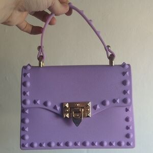 Purple Studded Handbag